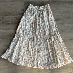 Rylee + Cru linen blend skirt